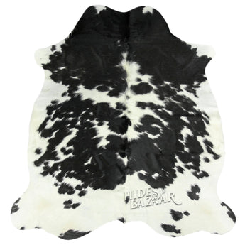Classic Black and White Cowhide Rug