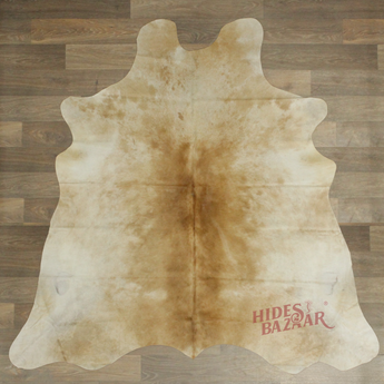 Champagne Cowhide rug (Size 7'8'' x  7'4'') HB0014 EXACT HIDE SHOWN.