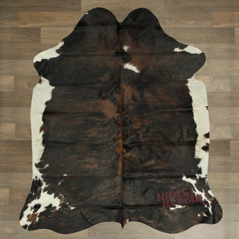 Dark Brown Brindle Cowhide rug (Size 6'0'' x  6'5'') HB0025 EXACT HIDE SHOWN.