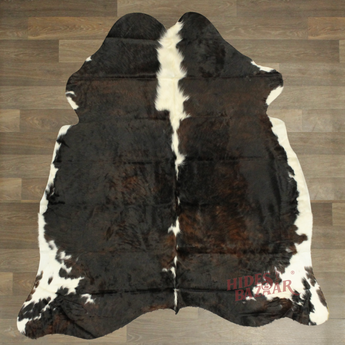 Dark Brown Brindle Cowhide rug (Size 6'3'' x  6'5'') HB0026 EXACT HIDE SHOWN.