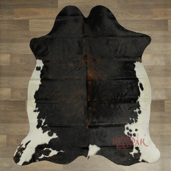 Dark Brown Brindle Cowhide rug (Size 6'0'' x  6'8'') HB0029 EXACT HIDE SHOWN.