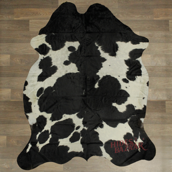 Black And White Cowhides rug (Size 6'2'' x  7'5'') HB0034