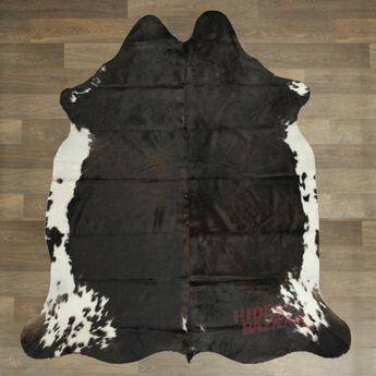Dark Brown Brindle Cowhide rug (Size 7'0'' x  7'4'') HB0036 EXACT HIDE SHOWN.