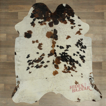 Tricolor Light Cowhide rug (Size 6'4'' x  7'0'') HB0038 EXACT HIDE SHOWN.