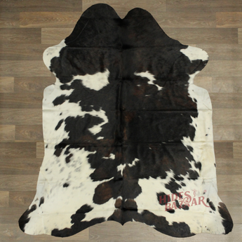 Tricolor Dark Cowhide rug (Size 6'6' x  7'3'') HB0042 EXACT HIDE SHOWN.
