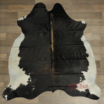 Dark Brown Brindle Cowhide rug (Size 7'0'' x  7'0'') HB0046 EXACT HIDE SHOWN