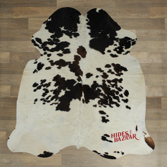 Light Tricolor Cowhide Rug (Size 6'0'' x  6'0'') HBA005 EXACT HIDE SHOWN.