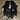 Black Salt And Pepper Cowhide Rug (Size 5'6'' x  6'5'') HBA010 EXACT HIDE SHOWN.