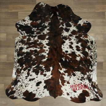 Tricolor Cowhide Rug (Size 7'0'' x  7'0'') HBA019 EXACT HIDE SHOWN.