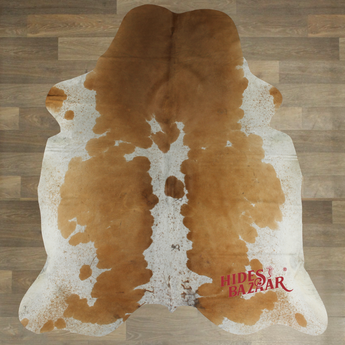 Brown Salt And Pepper Cowhide Rug (Size 7'0'' x  7'3'') HBA038 EXACT HIDE SHOWN.