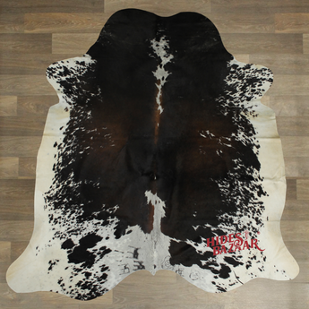 Tricolor Salt And Pepper Cowhide Rug (Size 7'0'' x  7'0'') HBA044 EXACT HIDE SHOWN.