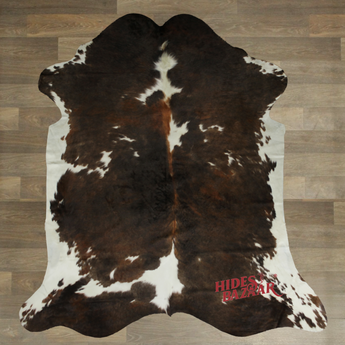 Exotic Cowhide Rug (Size 6'5'' x  7'0'') HBA063 EXACT HIDE SHOWN.