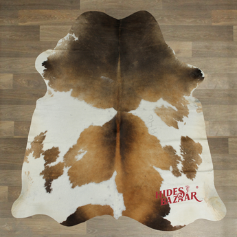 Exotic Cowhide Rug (Size 6'3'' x  6'0'') HBA078 EXACT HIDE SHOWN.