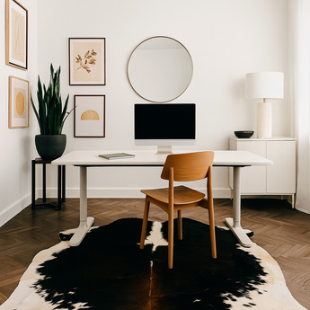 Dark Brown Brindle Cowhide rug (Size 6'6'' x  6'5'') HB0004 EXACT HIDE SHOWN.