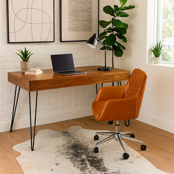Black Salt And Pepper Cowhide rug (Size 6'5' x  7'0'') HB0017 EXACT HIDE SHOWN.