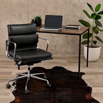 Dark Brown Brindle Cowhide rug (Size 5'8'' x  7'4'') HB0035 EXACT HIDE SHOWN.