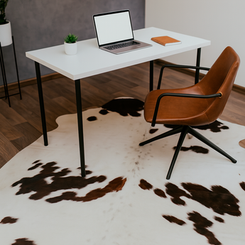 Tricolor Light Cowhide rug (Size 6'5'' x  7'0'') HB0058 EXACT HIDE SHOWN.