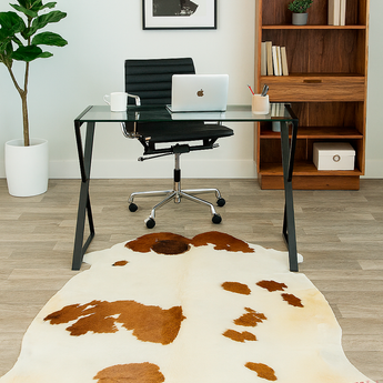 Exotic Cowhide rug (Size 7'0'' x  7'5'') HB0064 EXACT HIDE SHOWN.