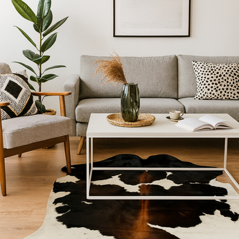 Exotic Cowhide rug (Size 6'3'' x  6'5'') HB0071 EXACT HIDE SHOWN.