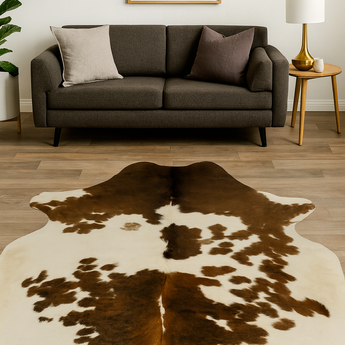 Exotic Cowhide rug (Size 6'7'' x  7'6'') HB0076 EXACT HIDE SHOWN
