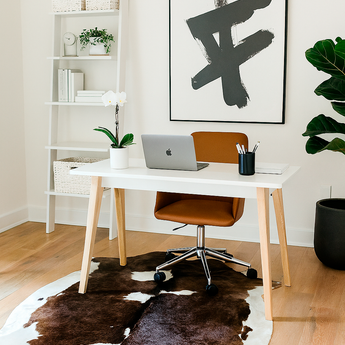 Exotic Cowhide rug (Size 7'0'' x  7'4'') HB0080 EXACT HIDE SHOWN.