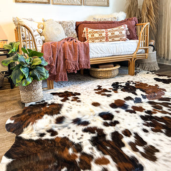 Light Tricolor Cowhide Rug
