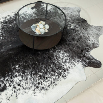 Black Salt and Pepper Cowhide Rug