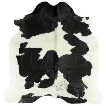 Classic Black and White Cowhide Rug