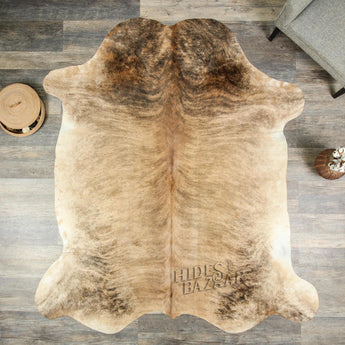 Tan Brindle Cowhide Rug