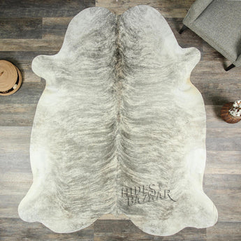 Gray Brindle Cowhide Rug