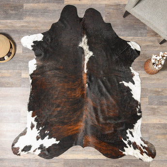 Dark Brown Brindle Cowhide Rug